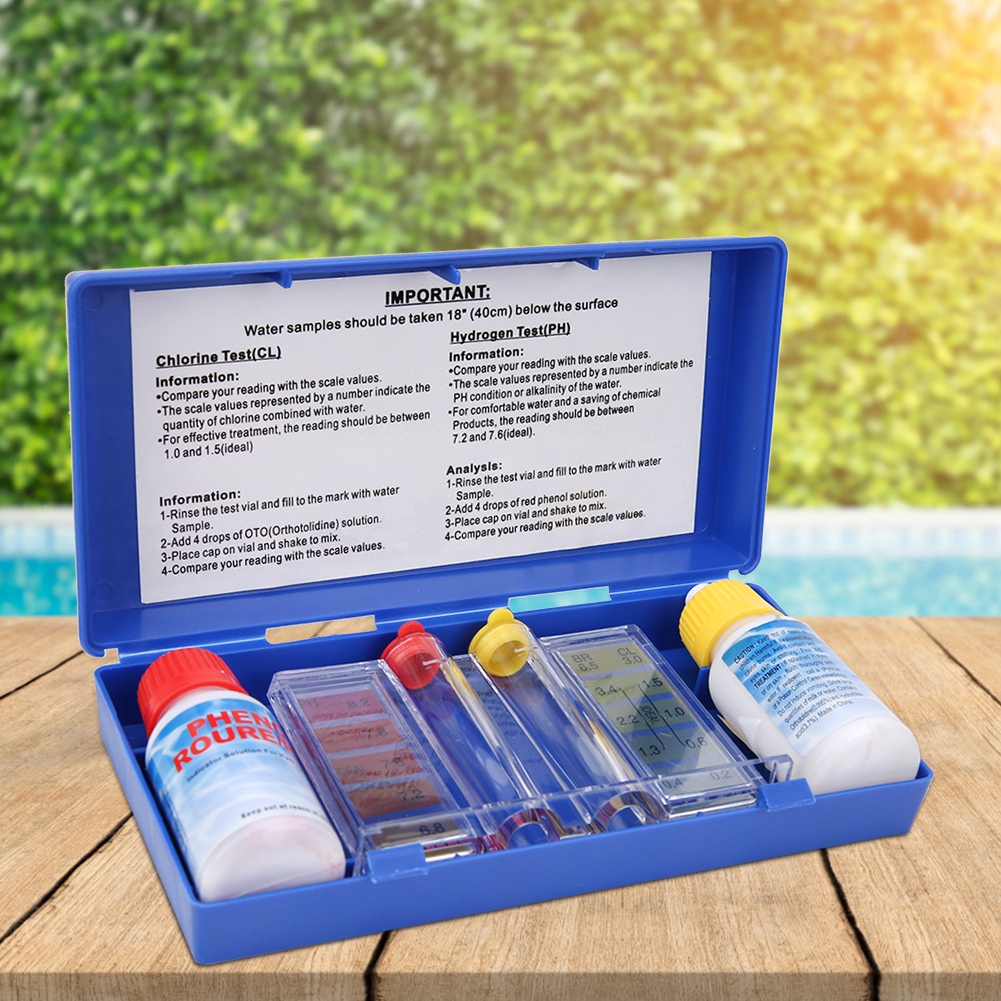 Marine Test Kit - PH Chlor Wasserqualität Test Kit Schwimmbad