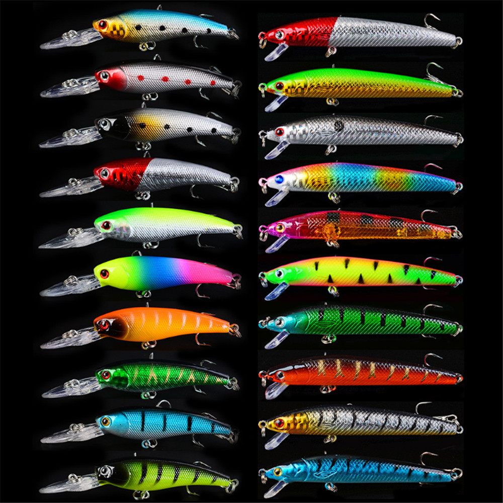 Marine Salt Mix - 20 teile/los Minnow Angeln Lockt Set