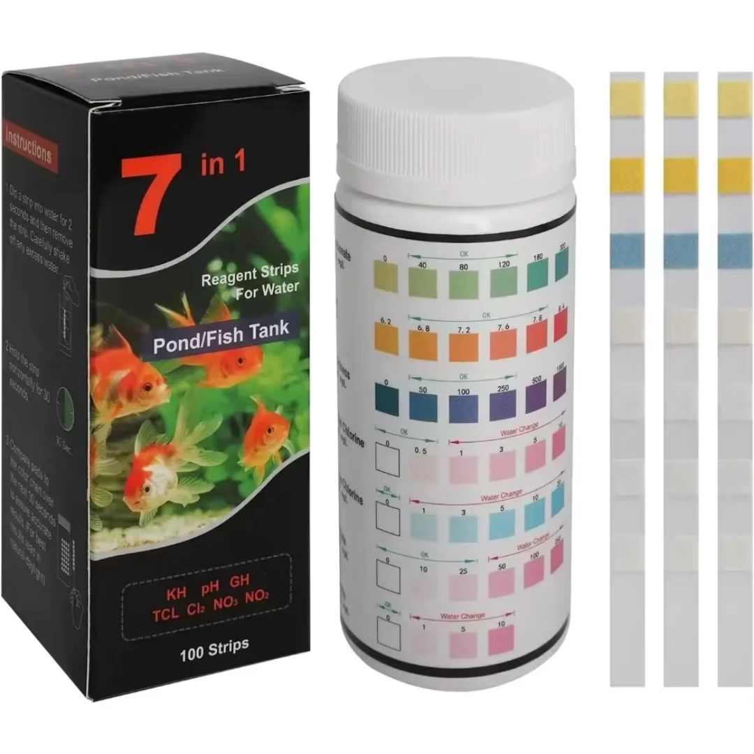 Marine Aquarium Water Test Kit - 7-in-1 Aquarium Süßwasser pH-Teststreifen-Set - Einfach