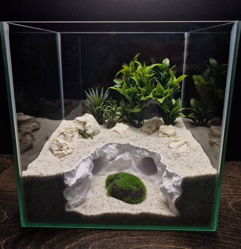 Aquarium Marineland - 2-in-1 Wasser- und Landversteckhöhle, sicheres Reptilienversteck