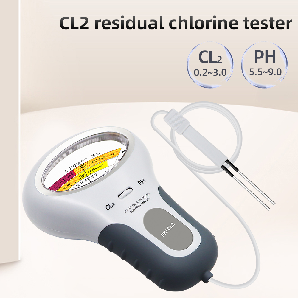 Marine Test Kit - 2-in-1-Chlordetektor PH & CL2-Messgerät Schwimmbad Spa