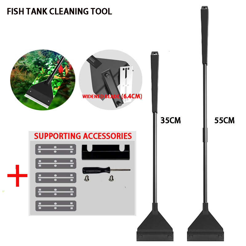 Marine Aquarium Glass Cleaner - Aquarium-Reiniger Fischbecken Algenentferner Schaber Wasserpflanzen Flachsand