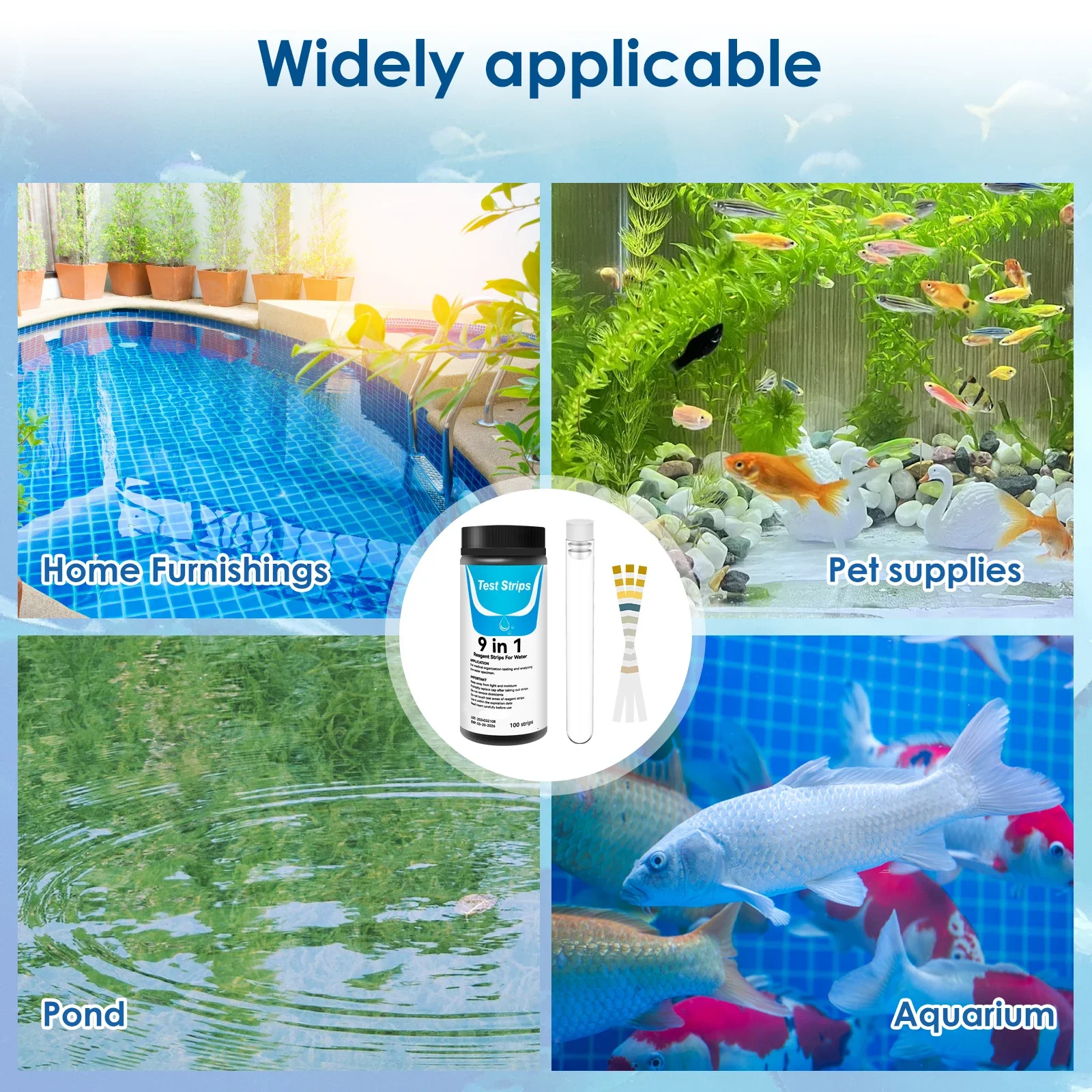 100 Stück 9-in-1 Aquarium-Test – Marine Aquarium Water Test Kit Bewertung und Preis